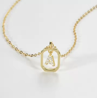 Kalung Fashion Perhiasan LUMINA Perak 925 Liontin Huruf Alfabet Berlian Halus Kalung Pria Perhiasan untuk Wanita