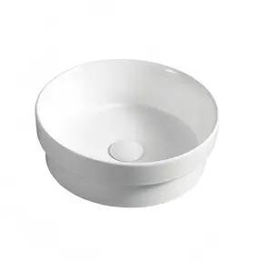 Modern Circular white Hand washing Basin Above counter top basin Cabinet top mounting basin Chaozhou Sanitary Ware for bathroom