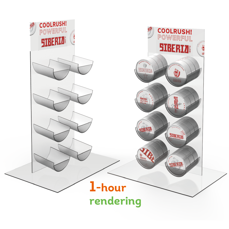 Apache Custom Acrylic Counter Mouth Tobacco Display Stand for Smoke Shop