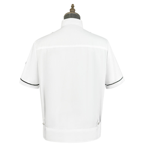 Chemise tactique d'extérieur en coton blanc pour homme, uniforme d'agent <span class=keywords><strong>de</strong></span> sécurité d'été - Product Image 1