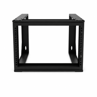 Rack mural pour équipement informatique en acier SPCC standard 19 pouces 6U 9U 12U 15U avec rail rotatif à 135 degrés, rack ouvert pour réseau mural