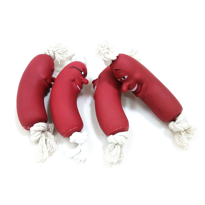 JPET Eco-Friendly Funny Sausage-Shaped Interactive Training Dog Toy - Bite-Resistant Chew Toy for Pu