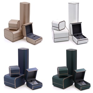 Wholesale Factory Custom logo Packaging <b>case</b> Gift Ring Necklace Box Paper Green Blue Storage Drawer Jewellery Box - Product Image 2