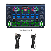 Profession Volume réglable Audio Instrument de diffusion en direct Carte son Dj Mélangeur de musique Interfaces audio Mélangeurs de cartes son CN;GUA