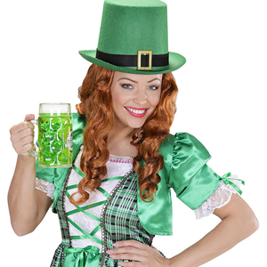 Sombrero de Fiesta para el Día de San Patricio, Estilo Jazz, Casual, para Exteriores, Color Verde Bearda, con Trébol Irlandés, Decoración para Fiestas de Adultos - Product Image 1