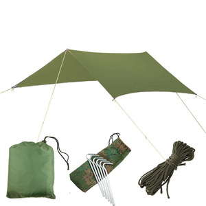 Square Outdoor <b>Canopy</b> 34 People; Waterproof Sun-Resistant 2000-3000mm Beach Gazebo Shade <b>Tent</b> Lightweight Silver-Coated - Product Image 5