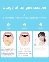 Grattoir à langue en plastique de silicone écologique Original Kids 'Eco-Tongue Cleaner Brush Scrubber Effective Bag Parts & Accessories