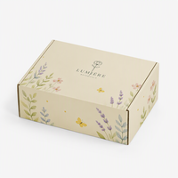Boîte d'expédition en carton ondulé laminé E Flute avec logo personnalisé, excellente structure de charge, expédition rapide pour les marques mondiales