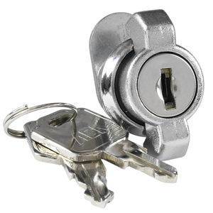 Serrure à came anti-usure pour boîte aux lettres, placage nickel chromé avec deux clés pour appareil de sécurité de cabinet de machine à griffes d'arcade - Product Image 1