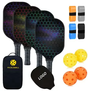 Mới phổ biến OEM mịn bề mặt sợi thủy tinh usapa pickleball mái chèo thiết lập của 2 tùy chỉnh và có sẵn bán buôn pickleball mái chèo