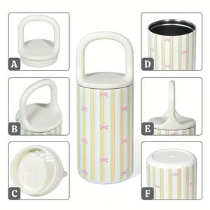 แก้วกาแฟสุญญากาศแบบกำหนดเอง ขนาด 400 มล. ผลิตจากสแตนเลส 304 เคลือบสีฝุ่น พร้อมฝาและหูจับ เป็นมิตรกับสิ่งแวดล้อม ปราศจากสาร BPA - Product Image 2