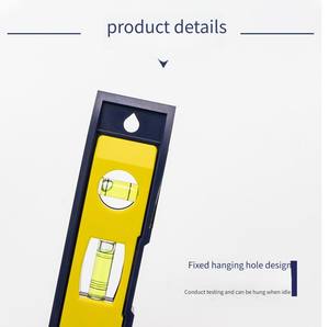 2025 nouveau 23cm 3 bulle Mini poche Portable règle de niveau magnétique torpille règle d'équilibre Micro mesure niveau à bulle produit - Product Image 5