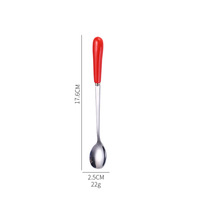 Cuillères à dessert – Style nordique, couleur bonbon, agitateurs à café – Couverts créatifs et élancés en acier inoxydable pour café et thé
