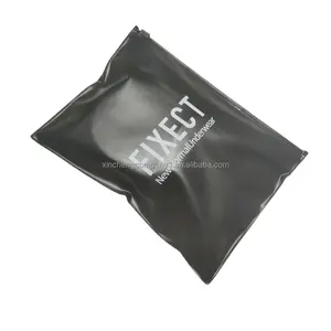 Custom Logo Matte/Frosted Plastic Poly Ziplock Clothes Packaging Slider Zippered Bag T Shirt Swimwear Zip Lock Clothing Bags