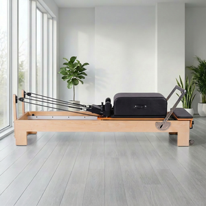Lit de réforme Pilates Studio Factory, bois de hêtre de haute qualité, multifonctionnel pour les entraîneurs de yoga, les exercices et les séances d'entraînement - Product Image 1