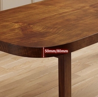 Ensemble Table et Chaises de Salle à Manger Moderne Simple en Bois Massif pour Maison, Appartement et Mobilier Intérieur