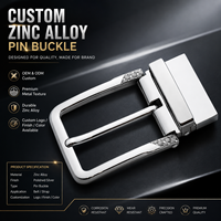 Boucle de ceinture de bonne qualité plaquée or 40 mm en alliage de zinc avec logo personnalisé