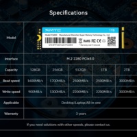 SSD M.2 NVMe dengan Paket Kapasitas Campuran 128GB 256GB 512GB 1TB, Set Lengkap untuk Pengecer Offline dan Stok Satu Atap