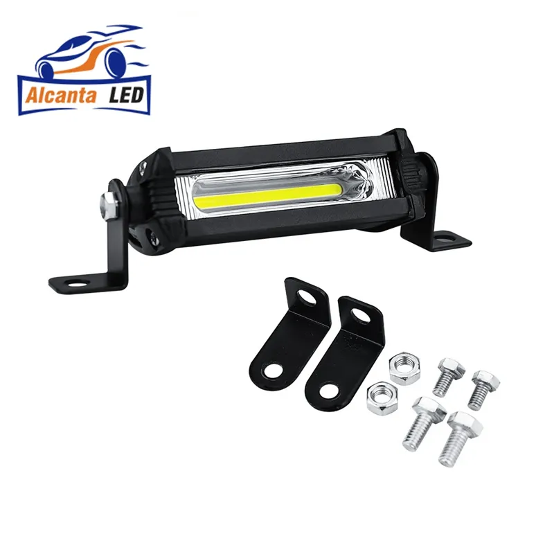 AlcantaLED 4 Inch 9w Car LED Light Bar 9W Off road LED Bar Auto Fog Lamp for Cars Trucks Trailer SUV ATV UTVWork Light