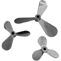 Mélangeur à pales personnalisable en acier inoxydable écologique SUS304, composant moteur à hélice à trois pales larges pour produits chimiques