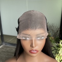Perruque en cheveux humains vietnamiens lisses de 30 pouces, transparente 6x6, vente en gros # Perruques noires naturelles en dentelle 1B