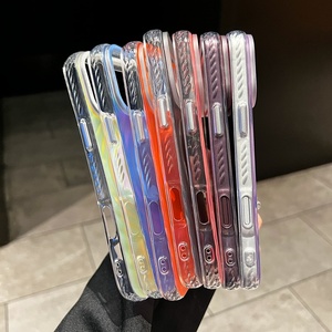 เคสโทรศัพท์แบบแม่เหล็กไล่เฉดสีด้านลายริ้ว สำหรับ iPhone 18 14 15 16 17 Pro Max รองรับการชาร์จไร้สาย ป้องกันด้านหลัง - Product Image 3