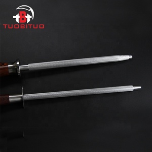 Tuobituo Professional Diamond Steel <strong>Knife</strong> Sharpening Rod 8 Inch <strong>Kitchen</strong> <strong>Knife</strong> <strong>Sharpener</strong> With Pakka Wood Handle - Product Image 2