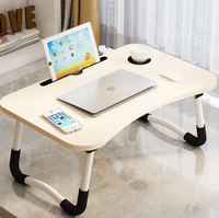 Nieuw opvouwbaar massief houten computerbureau Bed Laptop Draagbare studie Slaapzaal Kleine tafel Studenten leren Slaapkameropslag