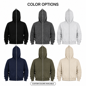 Felpa <span class=keywords><strong>con</strong></span> <span class=keywords><strong>Cappuccio</strong></span> di Alta Qualità per Uomo, OEM 350 GSM, Zip Intera <span class=keywords><strong>con</strong></span> Logo Personalizzabile, Felpe per Donna e Uomo - Product Image 2