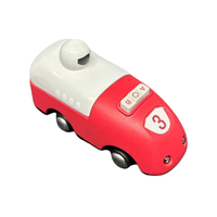 Jouets de voiture miniatures en bois, voitures mignonnes pour enfants avec boutons coulissants et roues mobiles, voitures de jeu Montessori colorées pour développer la motricité fine