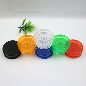 卸売カスタム60mm 3ピースプラスチックハーブグラインダー小型携帯タバコクラッシャー喫煙アクセサリー用 - Product Image 2