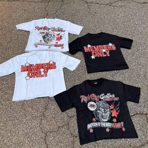 Mode décontractée personnalisée Boxy Hip Hop T-shirt DTG imprimé T-shirt court Boxy surdimensionné pour hommes - Product Image 4