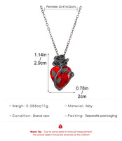 Collier Pendentif Cœur Rouge Doré Velouté Luxueux avec Cristaux Pavés et Chaîne Câble – Bijou Tendance Rose pour la Saint-Valentin