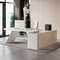 Offre Spéciale Bureau modulaire en pierre artificielle de bonne qualité Bureau de directeur de meubles de bureau de couleur blanche