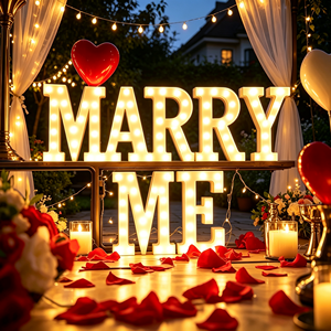 Decorazioni per Matrimoni, Lettere LED 3D MR&MRS, Certificato CE RoHs, Lettere d'Amore da 4 Piedi, Alimentate da Trasformatore, Grandi Lettere Luminose - Product Image 1