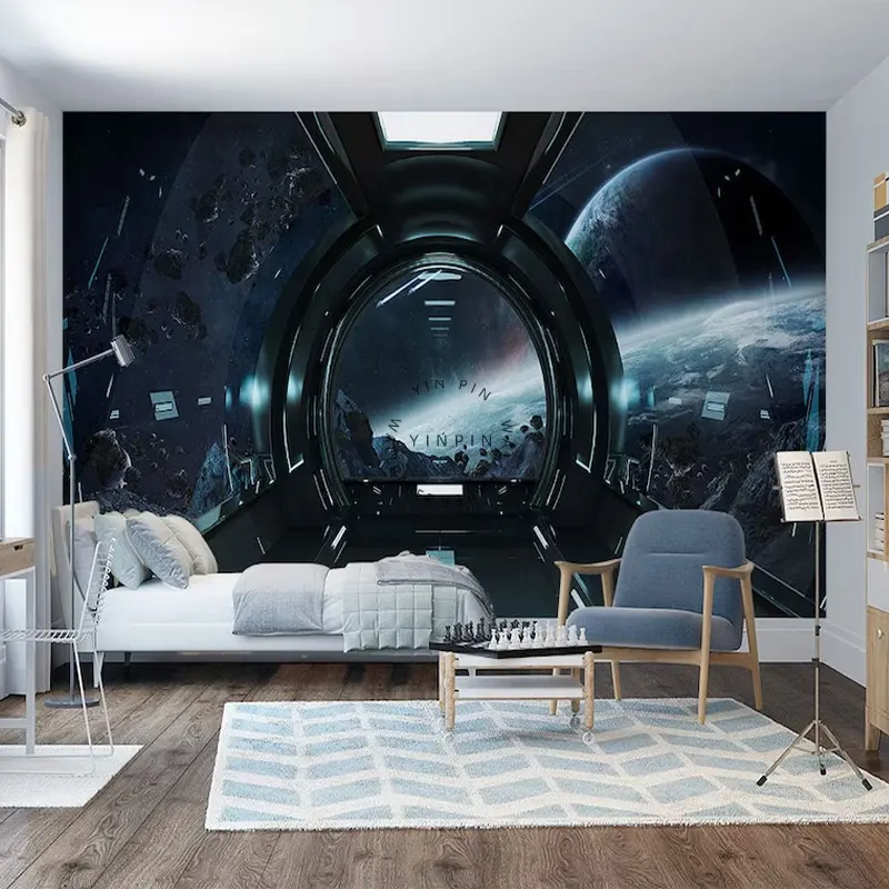 Sci Fi Universe astronave murales personalizzati carta da parati su misura per qualsiasi stanza