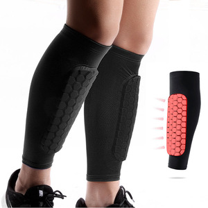 CHOOYOU Soccer Fitness Shin Guards Kids Youth Adult Calf Compression Sleeve Honeycomb Pads Support Shin <strong>Splint</strong> Baseball Boxing - Product Image 1