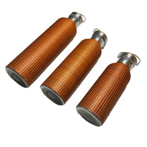 Handmade Bamboo Woven Stainless Steel <b>Thermos</b> <b>Bottle</b> 24H Insulation Gift Water Flask Straight Cup CT-01 - Product Image 5