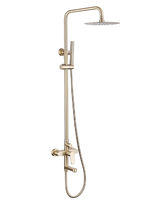 Ensemble de douche thermostatique de luxe en laiton noir mat avec barre coulissante, fonction pluie, mitigeur mural chaud/froid à cartouche céramique