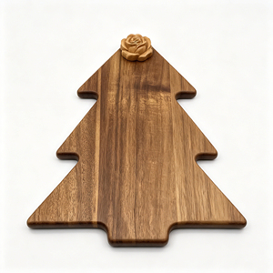 Árbol de Navidad de Madera de <span class=keywords><strong>Acacia</strong></span> Hecho a Mano: un Centro de Mesa Festivo Único con Forma de Tabla de Cortar - Product Image 2