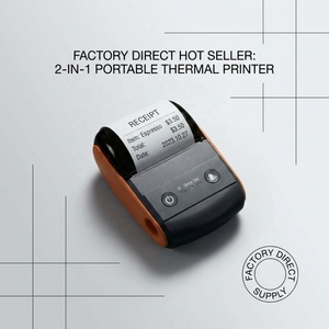 Impresora térmica directa recargable de fábrica Source Factory de 58 mm, mini impresora con amplia compatibilidad para sistemas Android e iOS. - Product Image 1
