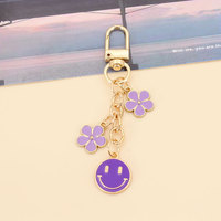 Gantungan Kunci Warna-warni Gaya Jepang, Liontin Tas Enamel Lembut, Dekorasi Hadiah untuk Sahabat Wanita, Pasangan, Bunga Senyum, Suvenir