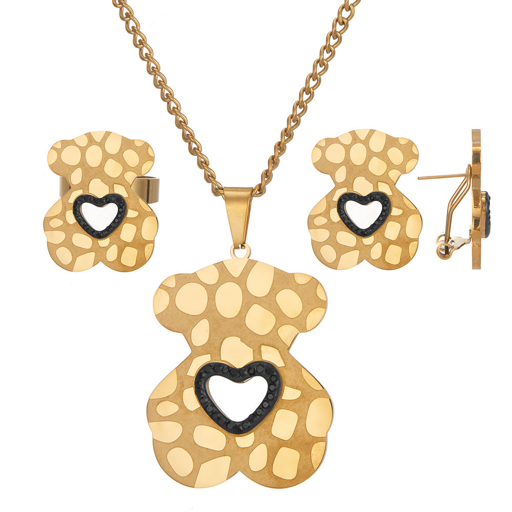 Necklace Kawaii Jewellery Women Cute Jewellery Set In Stainless