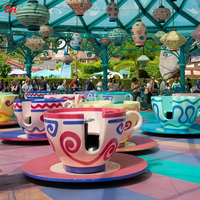 Manège Tasse à Thé Rotative à Basse Tension, Sûr et Antirouille, pour Parcs Communautaires et Attraction Familiale
