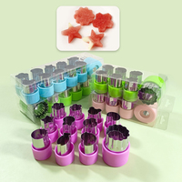 Set Cetakan Kue Buah 8pc 12pc Baru, Peralatan Panggang Stainless Steel, Pemotong Sayur Bentuk Buah KiT