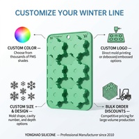 Moule de Noël en silicone à dégagement rapide, directement de l'usine, personnalisé OEM, 6 cavités, qualité alimentaire, antiadhésif, forme flocon de neige 3D