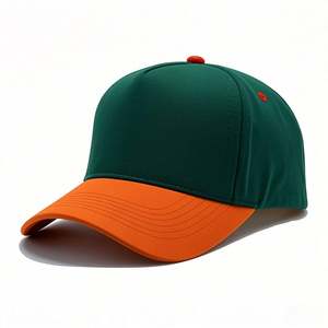 High Quality Custom Logo Sporty 100% Cotton Baseball Caps Curved Brim Frame 5 Panel Flat Embroidery Logo Two <b>Tone</b> - Product Image 4