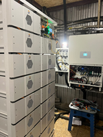 Système de stockage d'énergie micro-réseau à batterie LiFePO4 haute tension 51,2 V 200 Ah, batteries empilables 40 kWh 80 kWh 160 kWh