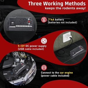 Siêu âm gặm nhấm Chuột Repellent cho động cơ xe ngoài trời trong nhà với ánh sáng nhấp nháy rat Repellent cho nhà bếp nhà để xe - Product Image 4