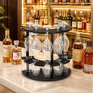Support de rangement et de séchage en bois pour verres à whisky, verres à vin à pied et verres à bourbon <span class=keywords><strong>Glencairn</strong></span> - Product Image 6